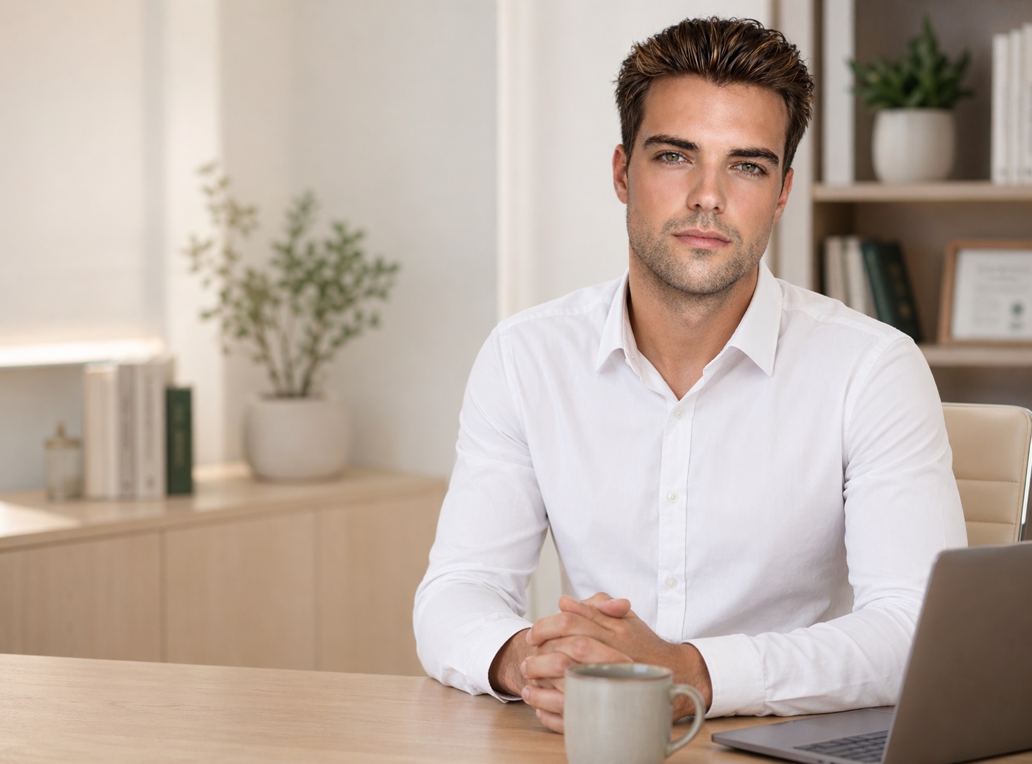 Retrato institucional de Luís Glória no contexto profissional da evoHealth.